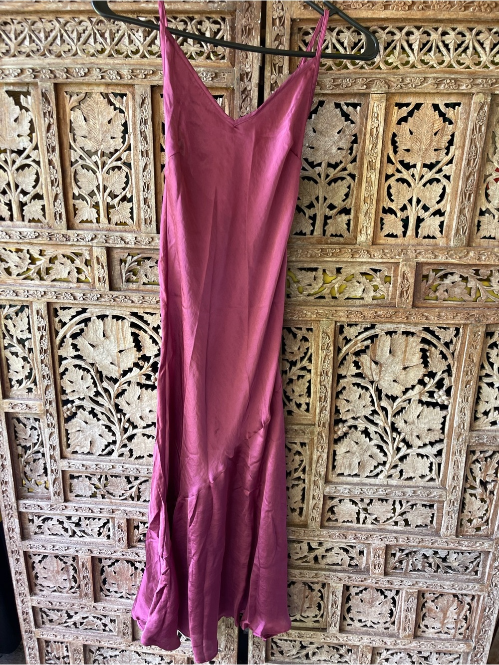 Adore Me Satin Slip Dress in Berry Plum